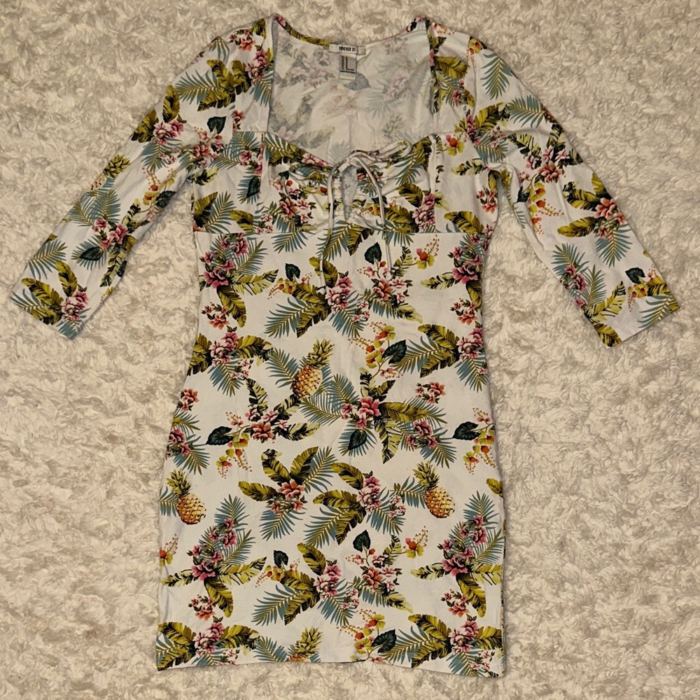 Forever 21 Tropical Print Mini Dress